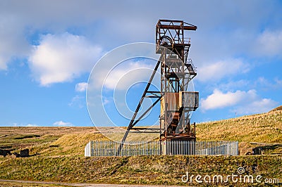 Grove Rake Lead Mine Headgear Stock Photo