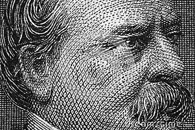 Grover Cleveland a close-up portrait from old Dollars Editorial Stock Photo
