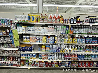 Food Lion Grocery store cleaner section Editorial Stock Photo