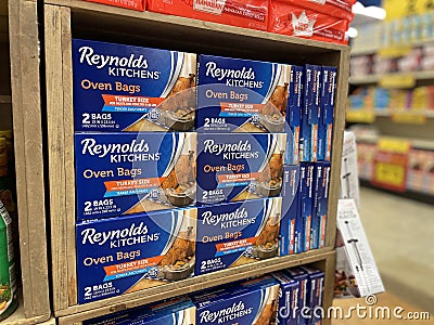 Grocery store reynolds baking cooking bags Editorial Stock Photo