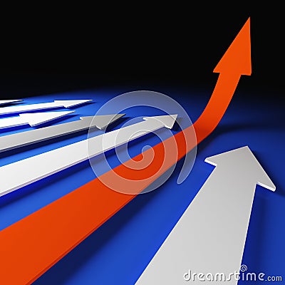 Grow arrow stat Stock Photo