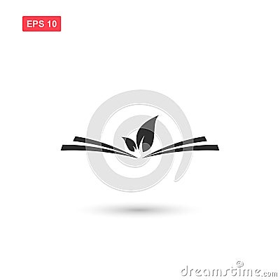 Grow book icon vector design isolated 4 Vector Illustration