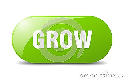 grow button. grow sign. key. push button. Vector Illustration