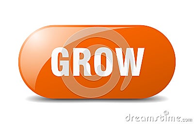 grow button. grow sign. key. push button. Vector Illustration