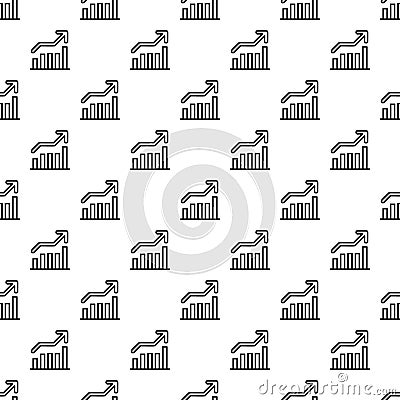 Grow up graph pattern seamless Vector Illustration