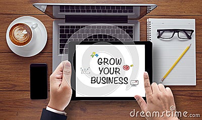 GROW YOUR BUSINESS CONCEPT Stock Photo