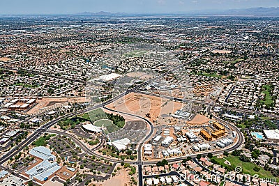 Growing Gilbert, Arizona from farming to vibrant bedroom community Stock Photo