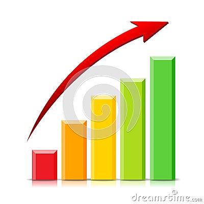 Growing Graph Vector Illustration