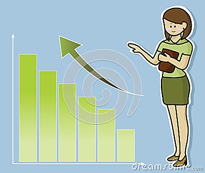 Growing graph Vector Illustration