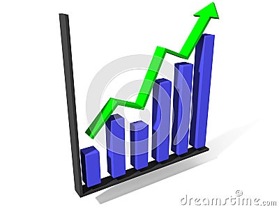 Growing Graph Stock Photo