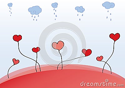 Growing hearts Stock Photo