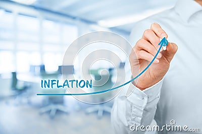 Growing inflation concept Stock Photo