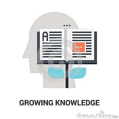 Growing knowledge icon concept Vector Illustration