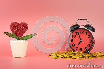 Growing Love takes money and time Stock Photo