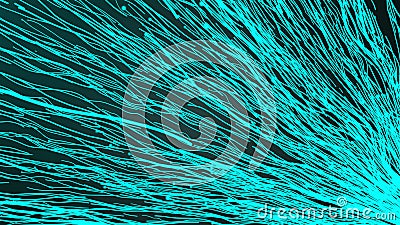 Growing network of lines and dots with long trails in space, 3d render, computer generating background Stock Photo