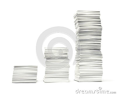 Mounting Paperwork Bureaucracy Bar Chart Stock Photo