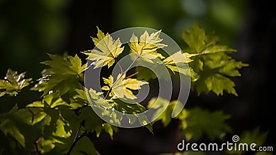 grown maple leaves Stock Photo