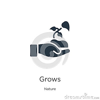 Grows icon vector. Trendy flat grows icon from nature collection isolated on white background. Vector illustration can be used for Vector Illustration