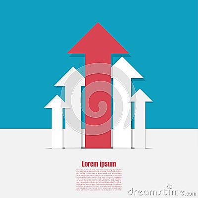 Growth arrow to the target Vector Illustration