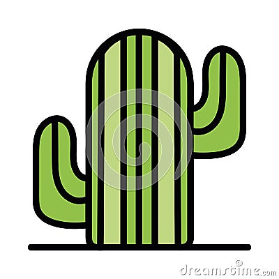 growth cactus plant Vector Illustration