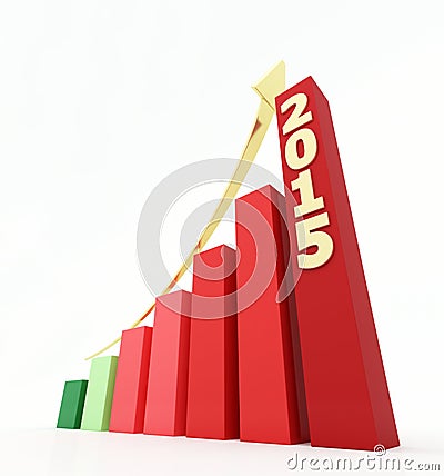 2015 growth chart Stock Photo