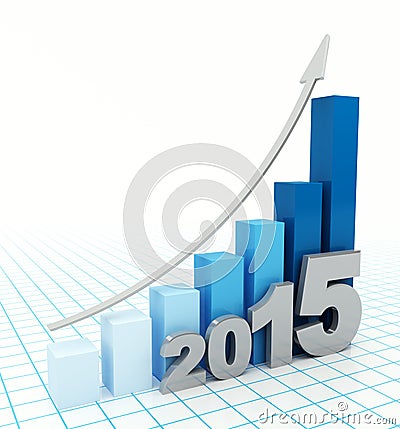 2015 growth chart Stock Photo