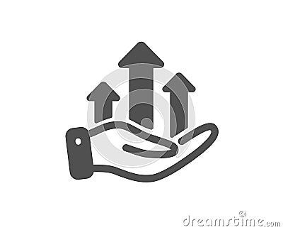 Growth chart simple icon. Money profit sign. Vector Vector Illustration