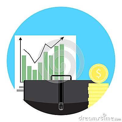 Growth of exchange trend icon app Vector Illustration