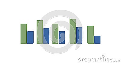 growth graffic, motion design element white background, isolate presentation news information in the form of graphics Stock Photo