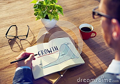 Growth Graph Chart Business Plan Strategy Concept Stock Photo