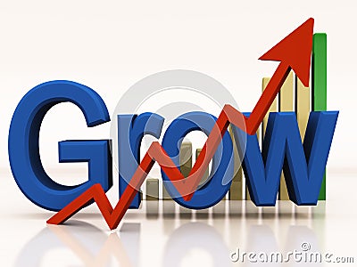 Growth graph curve Stock Photo