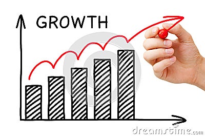 Growth Graph Stock Photo