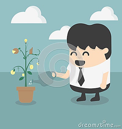 Growth of the idea Vector Illustration