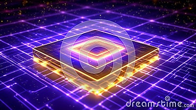 Growth-Oriented Data Visualization in Abstract Isometric Style Stock Photo