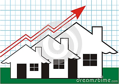 Growth in Real Estate on Graff Stock Photo