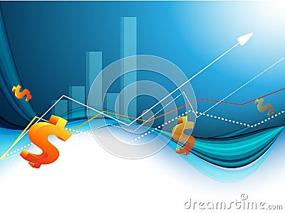 Growth statistic financial frame. Eps10 Vector Illustration