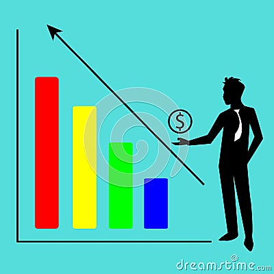 Growth statistics Vector Illustration