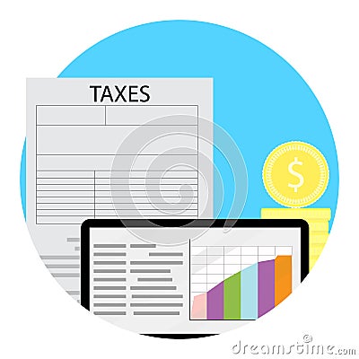 Growth taxation concept Vector Illustration