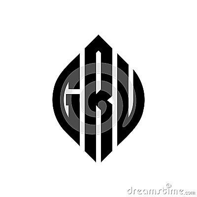 GRU circle letter logo design with circle and ellipse shape. GRU ellipse letters with typographic style. The three initials form a Vector Illustration