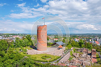 Aerial view of Klimek Tower in Grudziadz, Poland Stock Photo