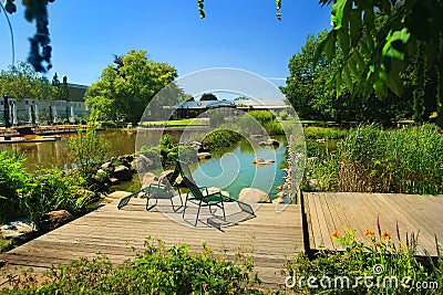 Gruga park pond Stock Photo