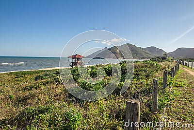 Grumari Beach in Rio de Janeiro Stock Photo