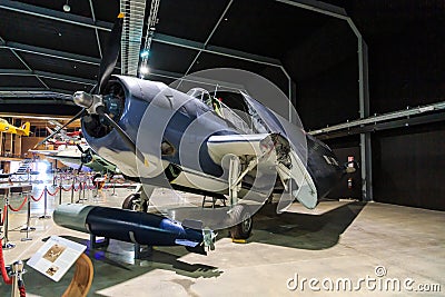 Grumman Avenger in MOTAT museum Editorial Stock Photo