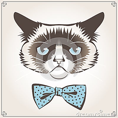 Grumpy cat Vector Illustration