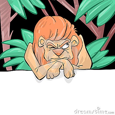 A grumpy lion Stock Photo