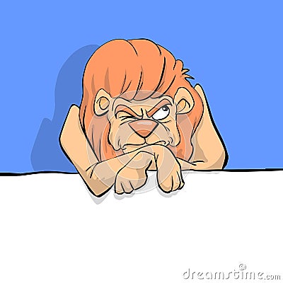 A grumpy lion Stock Photo