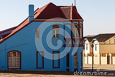 Grunewald House, Bergstrasse, Luderitz, Namibia, Stock Photo
