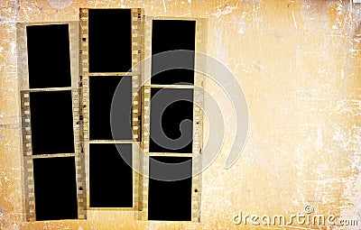 Grunge 35mm photo frames Stock Photo