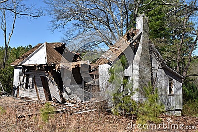 Abandoned House Ruin Stock Photo