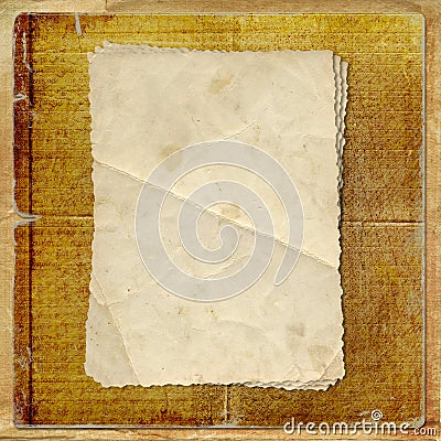 Grunge alienated card from old paper Stock Photo